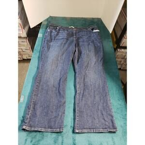 Levis 580 Jeans Size 24 Womens Blue Stretch Pants Denim Plus Mid Rise Bootcut